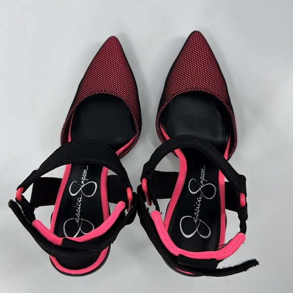 JESSICA SIMPSON Women’s Pink and Black Pointy Stiletto Heels Size 6 NWOT - Picture 15 of 17
